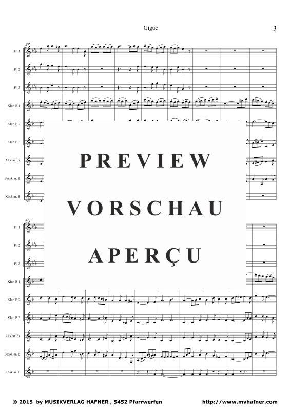 Product gallery: Page 8 of 11 Gigue, , (clarinet choir)