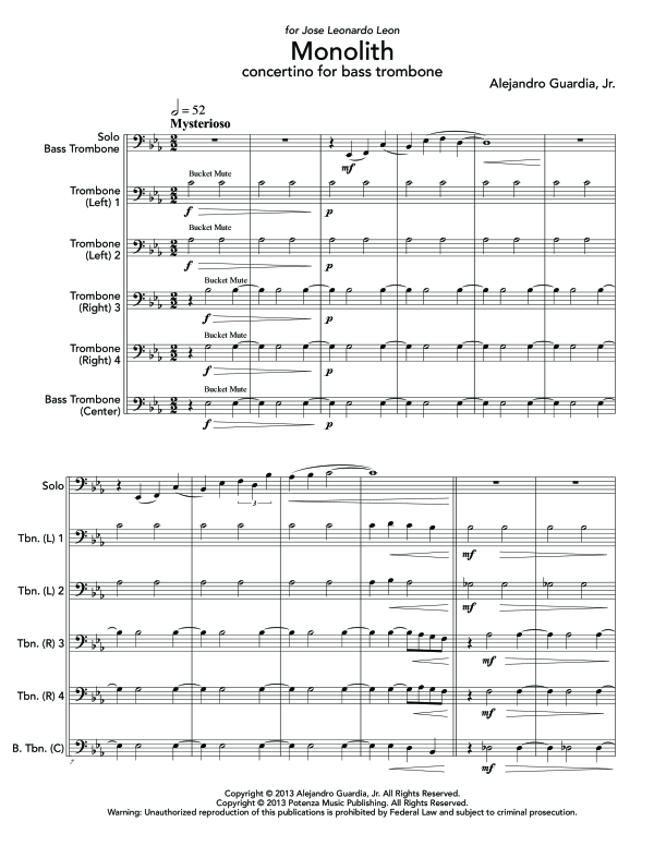 Produktgalerie: Seite 1 von 11 Monolith, , (Ensemble Tuba + Posaunen Quintett)