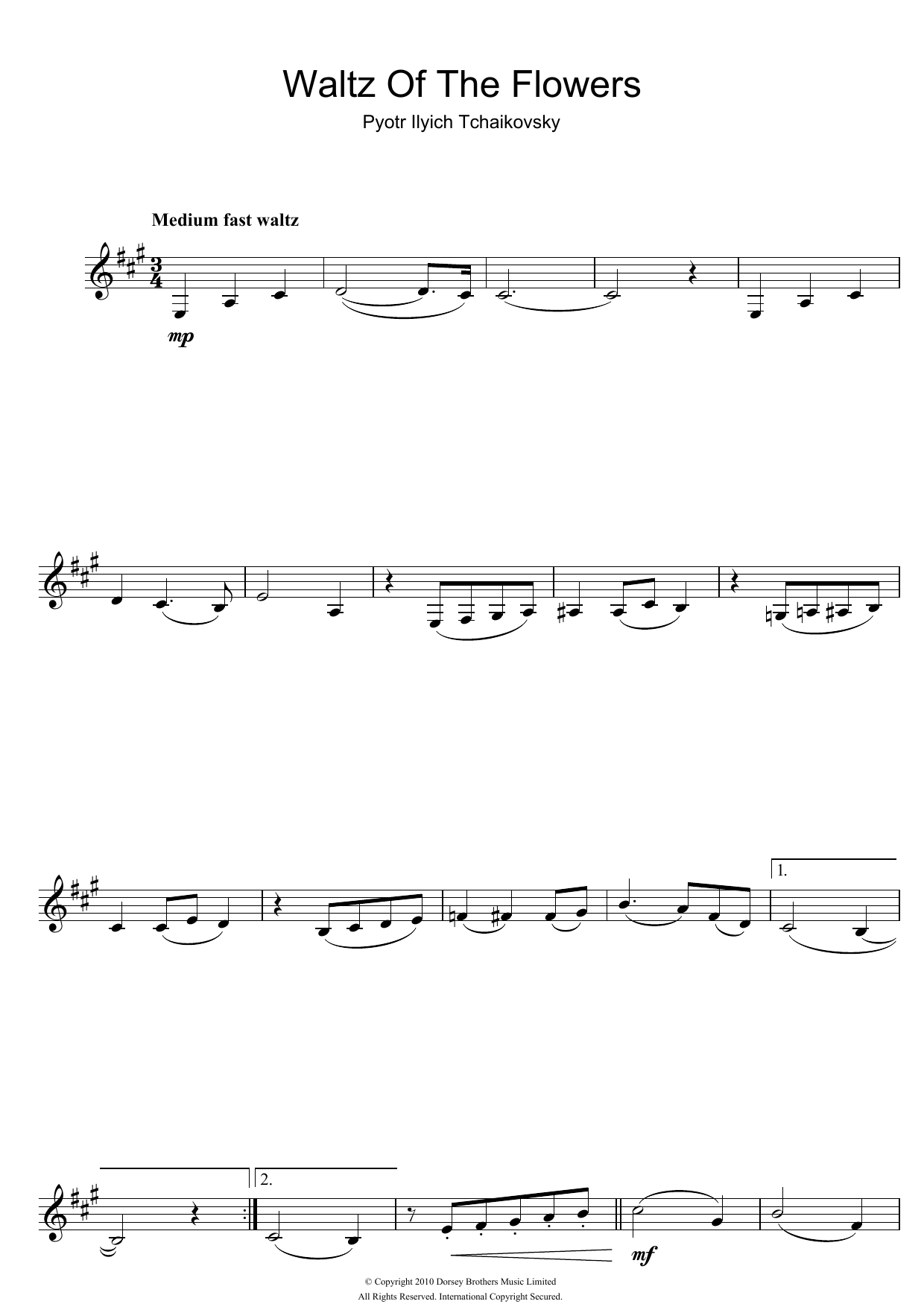 Product gallery: Page 1 of 1 Waltz Of The Flowers (from The Nutcracker Suite), Pyotr Il'yich Tchaikovsky