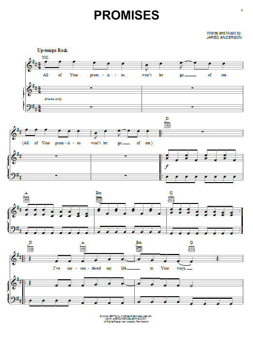 Produktgalerie: Seite 1 von 1 Promises, Jared Anderson, Gesang, Gitarre, Klavier