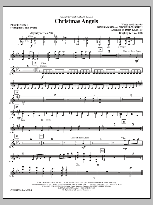 Produktgalerie: Seite 1 von 1 Christmas Angels - Percussion 1, John Leavitt, Chor