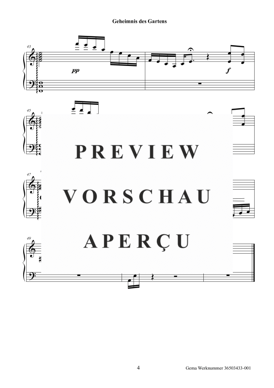 gallery: Geheimnis des Gartens, , (Solo for folk or concert harp / piano)