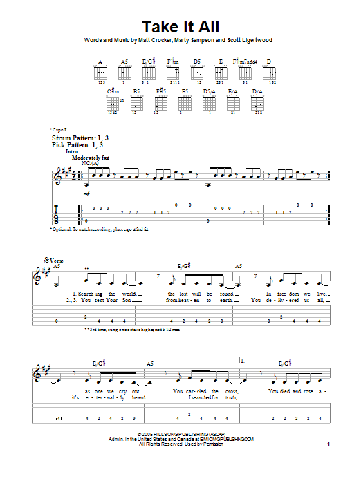 Product gallery: Page 1 of 1 Take It All, Hillsong United
