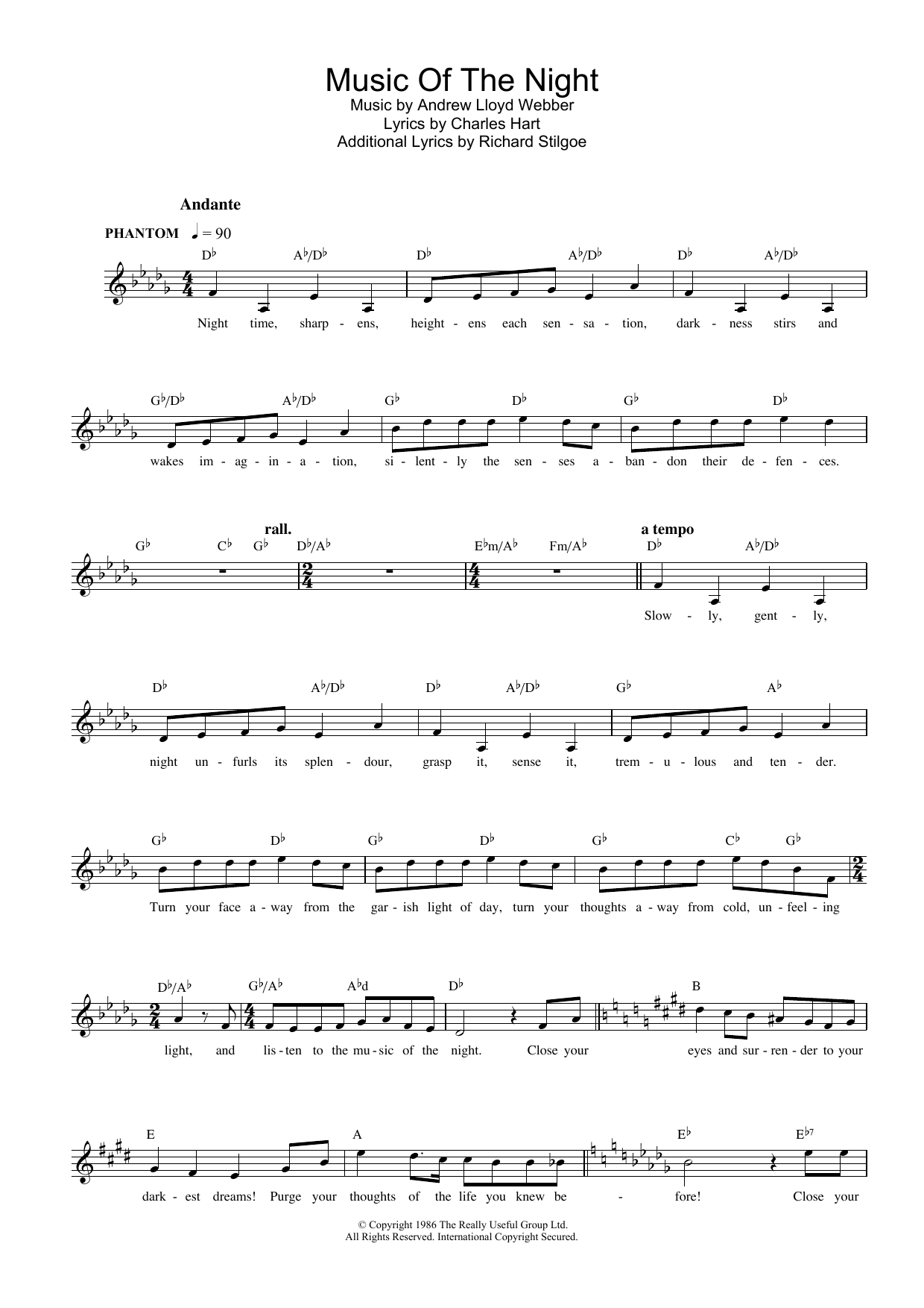 Product picture to: The Music Of The Night (from The Phantom Of The Opera)