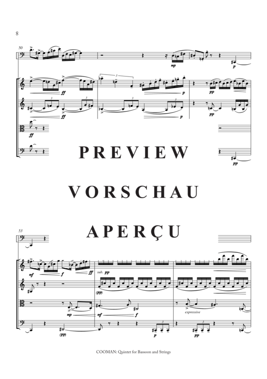 Product gallery: Page 9 of 21 Quintett für Fagott und Streicher, , 
