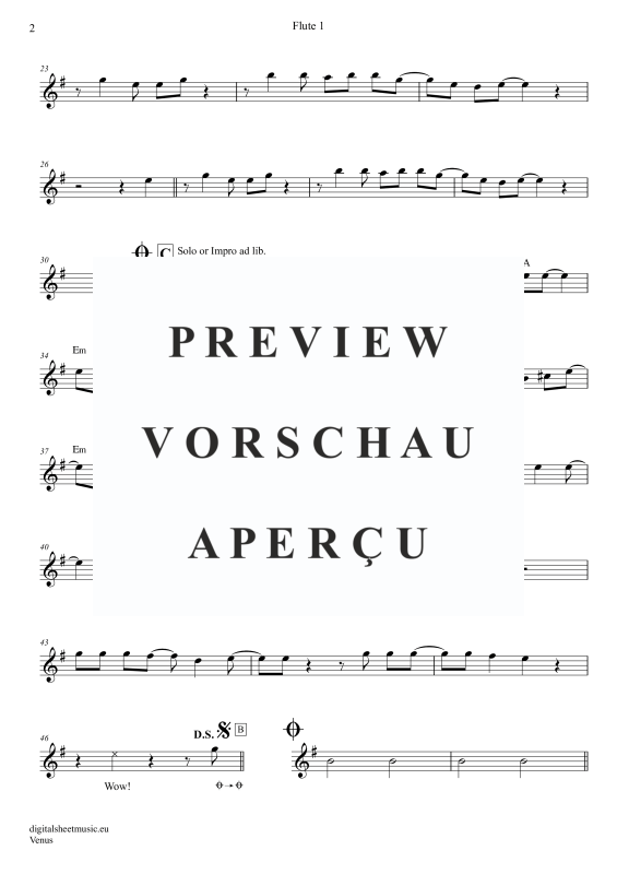 Product gallery: Page 9 of 11 Venus, Shocking Blue, (flute trio + piano)