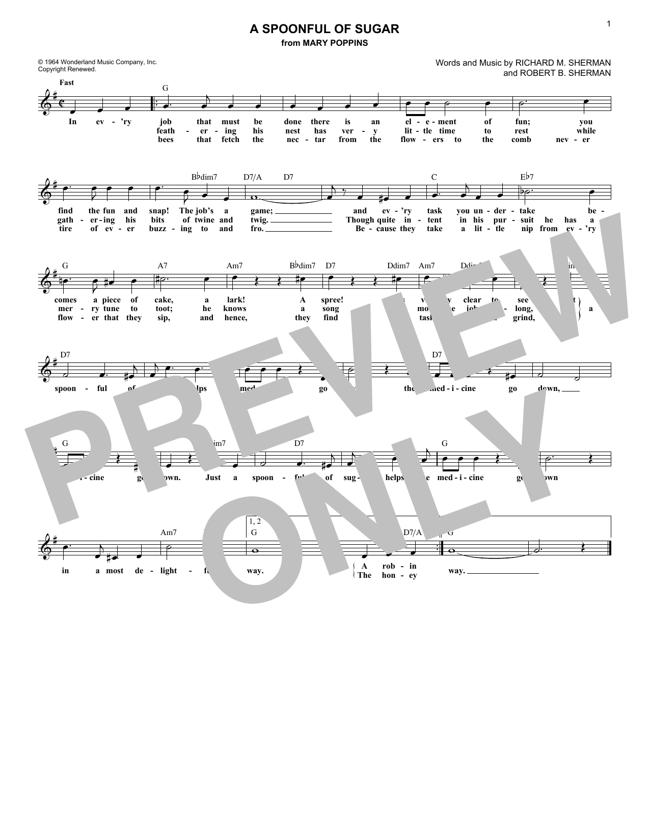 Produktbild zu: A Spoonful Of Sugar (from Mary Poppins)