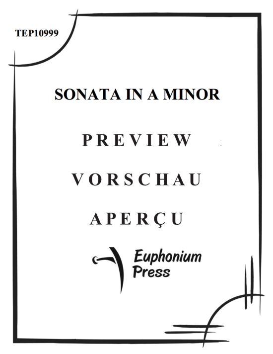 Produktgalerie: Seite 2 von 21 Sonata in a Minor , , (Tuba + Klavier + opt. Violoncello)