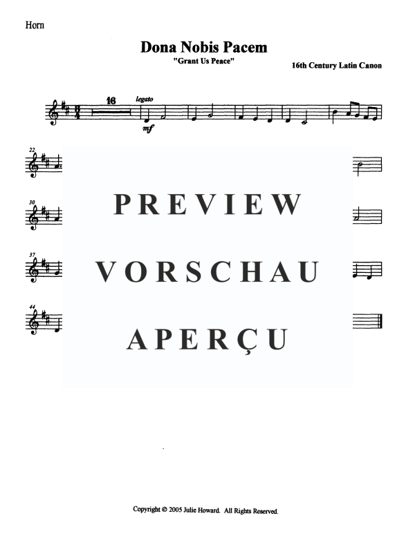 Produktgalerie: Seite 8 von 11 Dona Nobis Pacem - Kanon 16. Jahrhundert, , Blechbläser Quintett