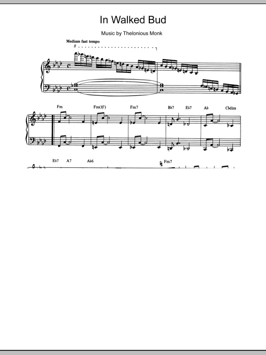Product gallery: Page 1 of 1 In Walked Bud, Thelonious Monk