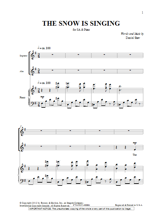 Produktbild zu: The Snow Is Singing