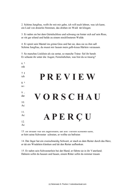 Product gallery: Page 3 of 3 Es ritt ein Reiter wohl durch das Ried , , Piano and Voice