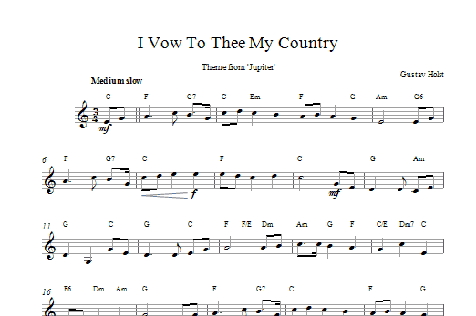 Product picture to: I Vow To Thee My Country