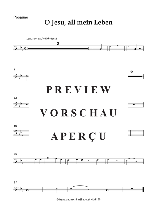 Product gallery: Page 5 of 8 O Jesu, all mein Leben bist du , , (trombone + organ)