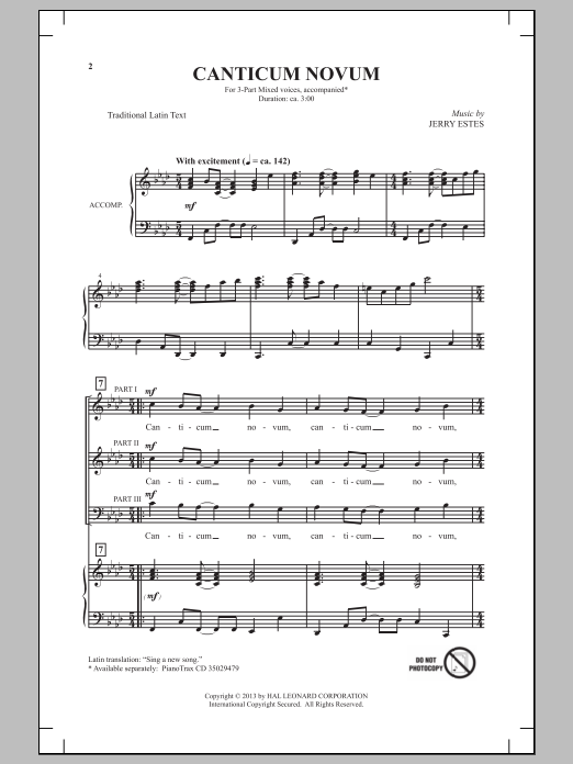 Produktgalerie: Seite 1 von 1 Canticum Novum, Jerry Estes, Chor