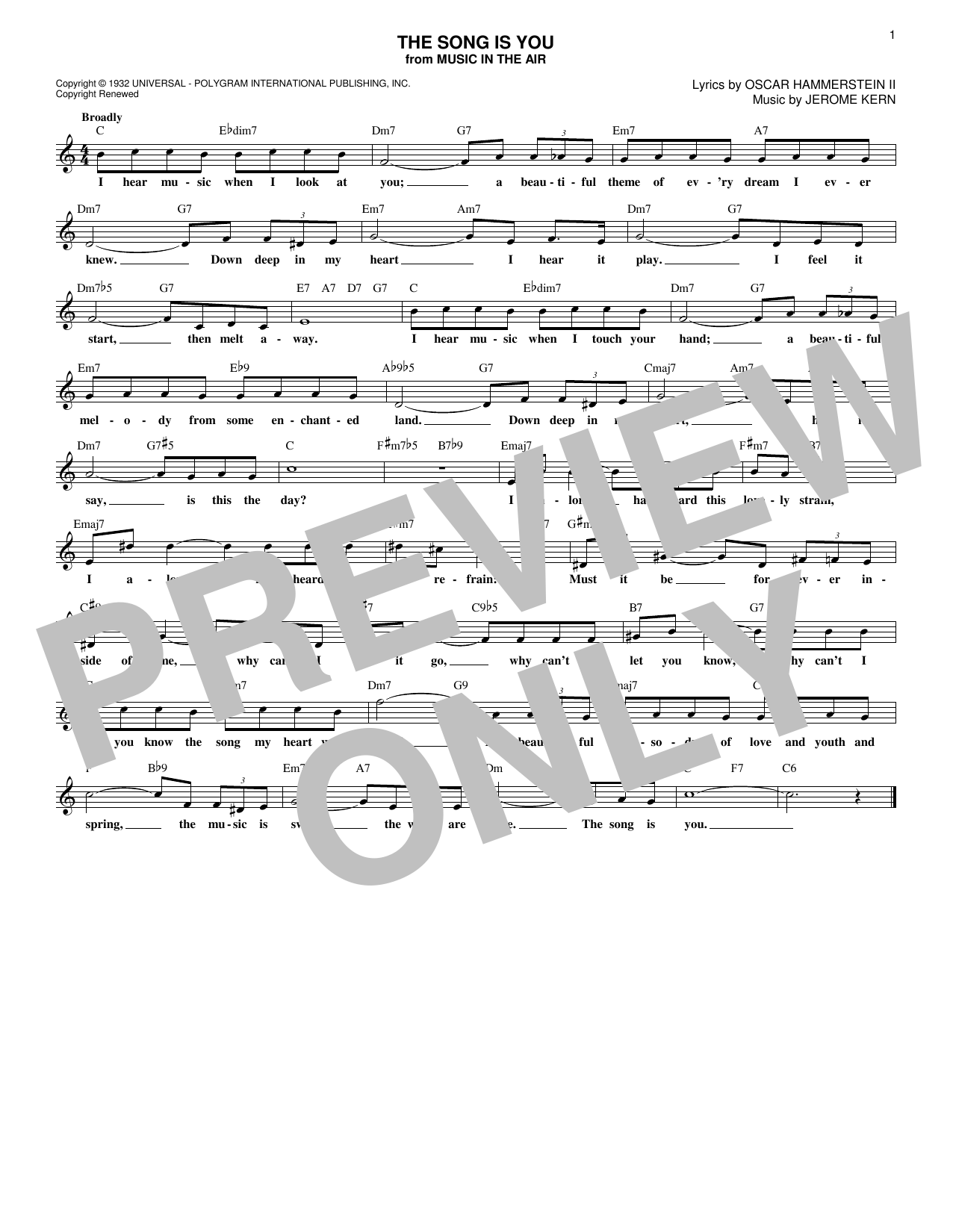 Produktbild zu: The Song Is You