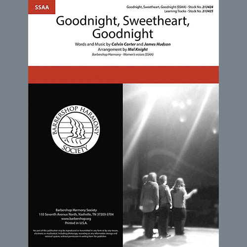 cover: Goodnight, Sweetheart, Goodnight (arr. Mel Knight), The McGuire Sisters
