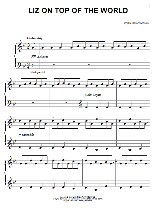Produktbild zu: Liz On Top Of The World (from Pride And Prejudice)