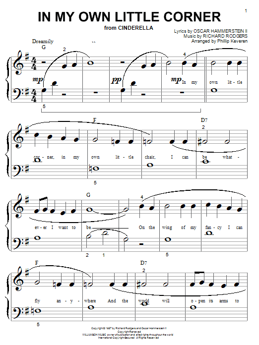 Product picture to: In My Own Little Corner (from Cinderella) (arr. Phillip Keveren)