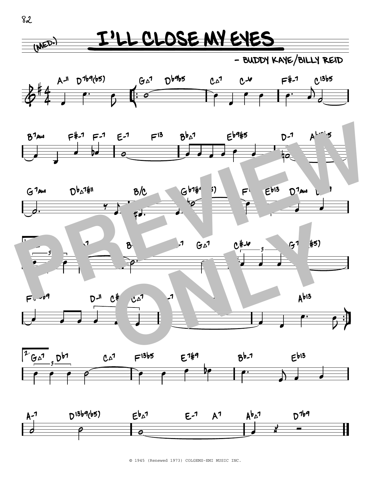 Product picture to: I'll Close My Eyes (arr. David Hazeltine)