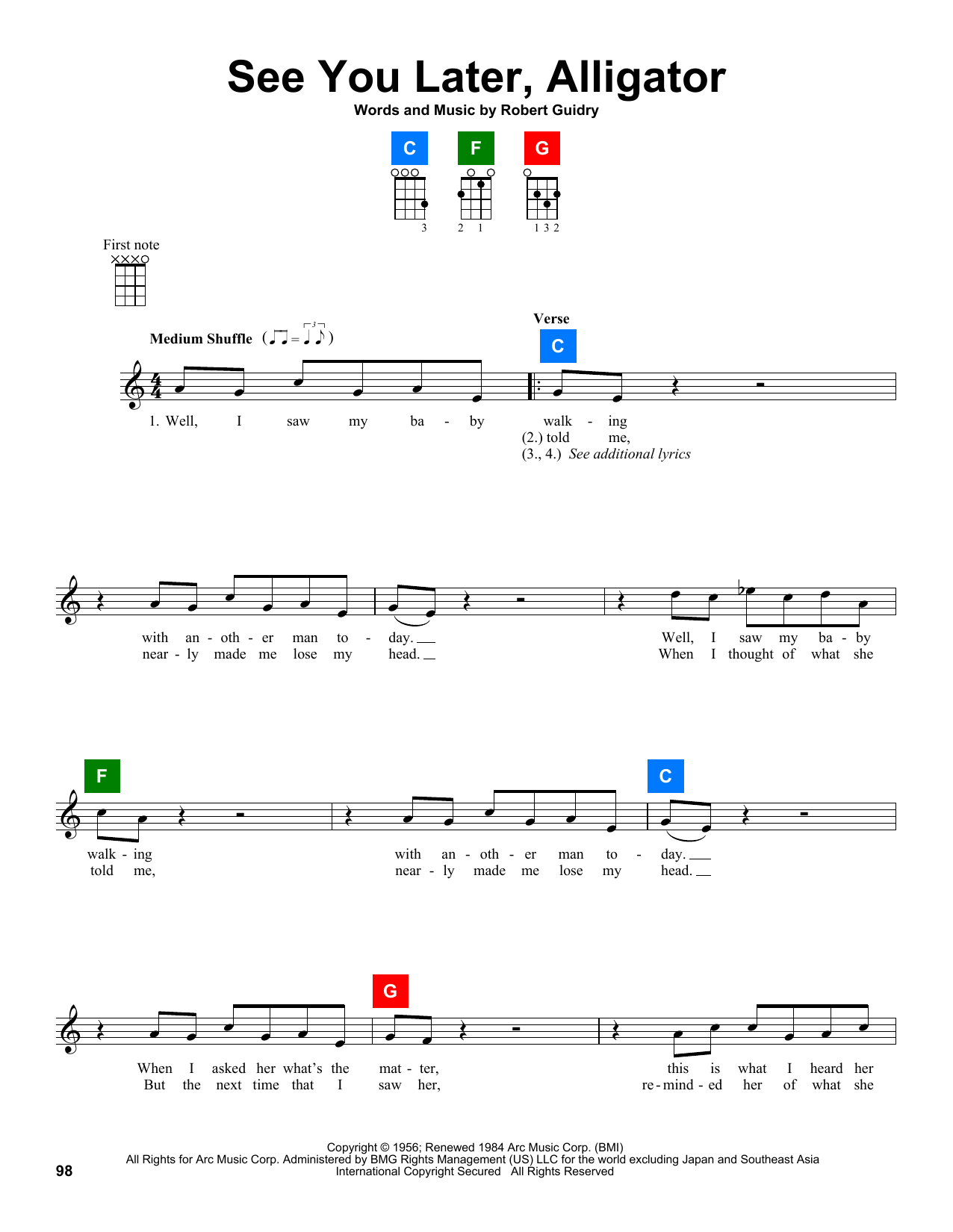 Produktgalerie: Seite 1 von 1 See You Later, Alligator, Bill Haley & His Comets, Ukulele