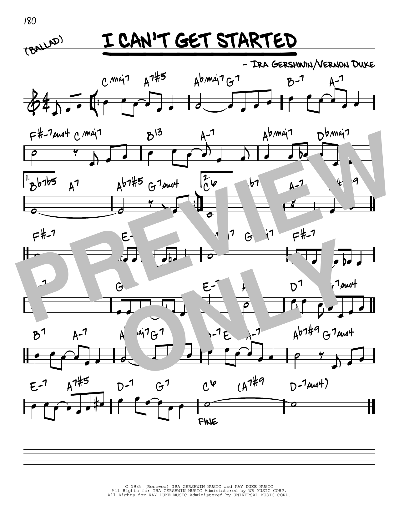 Produktbild zu: I Can't Get Started [Reharmonized version] (from Ziegfeld Follies) (arr. Jack Grassel)