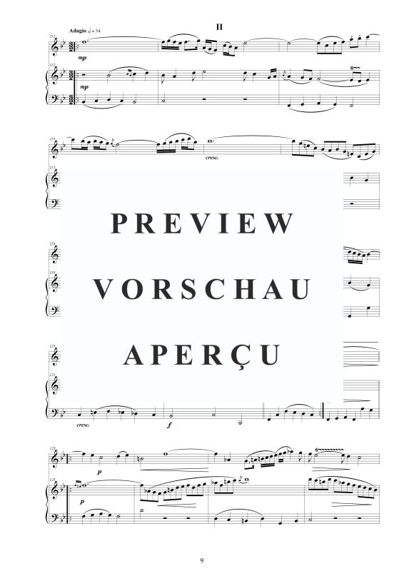 Produktgalerie: Seite 10 von 11 Flöten Sonate Nr. 3 in G-Moll BWV 1029, , Flöte und Cembalo/Klavier
