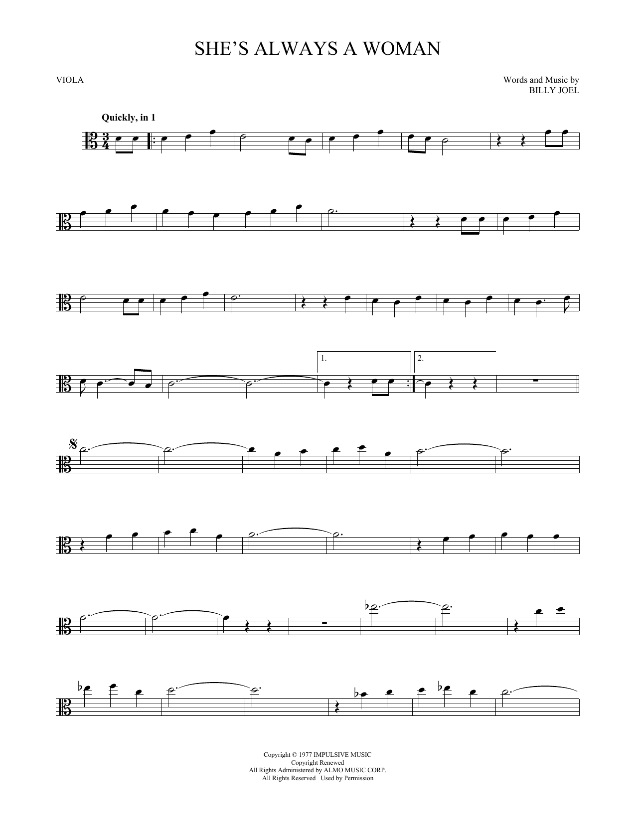Product gallery: Page 1 of 1 She's Always A Woman, Billy Joel