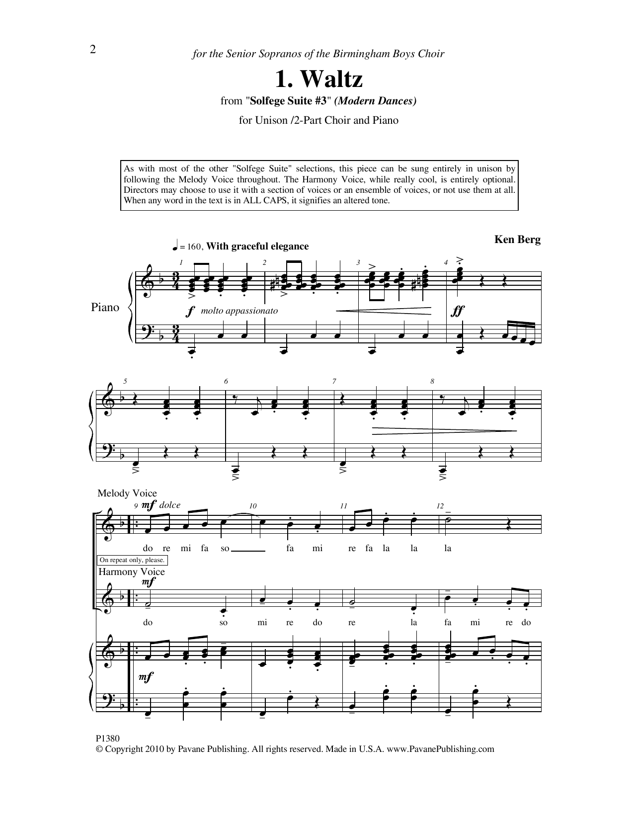 Produktbild zu: Waltz (from "Solfege Suite #3")