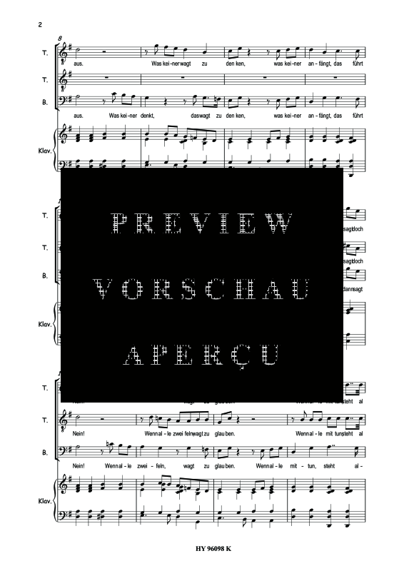 Product gallery: Page 5 of 8 Was keiner wagt - Courage, , (mixed choir and piano - piano score)