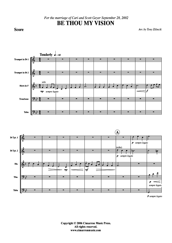 Produktbild zu: Be Thou My Vision Traditional