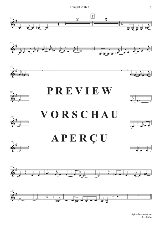 Produktgalerie: Seite 17 von 21 Let it go , Menzel, Idina, (Trompeten Trio + Klavier)