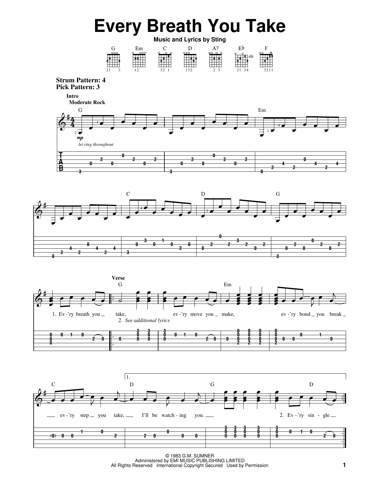 Product gallery: Page 1 of 1 Every Breath You Take, The Police