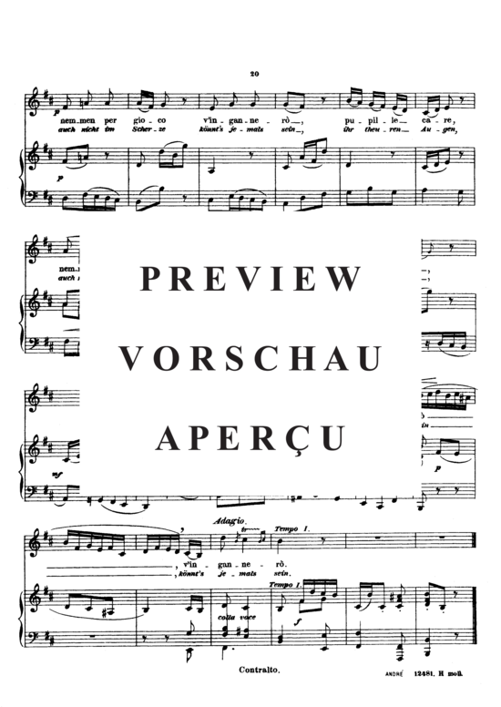 Product gallery: Page 6 of 6 Ch'io mai vi possa, Schimon Adolph, Low Voice and Piano