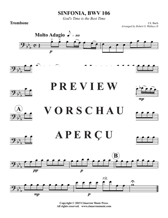 Produktgalerie: Seite 7 von 8 Sinfonia, BWV 106 , , (Blechbläser-Quintett)