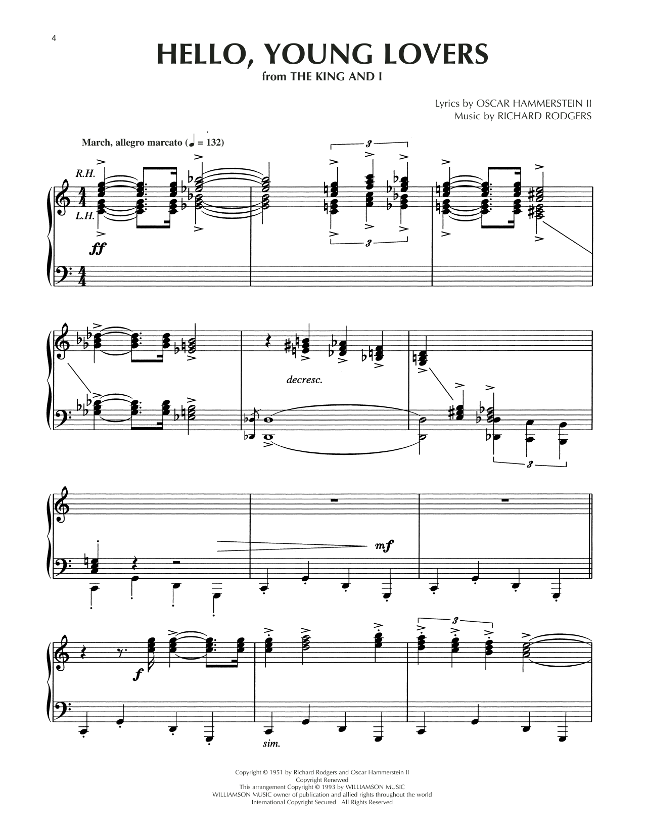 Product picture to: Hello, Young Lovers (from The King And I) (arr. Dick Hyman)