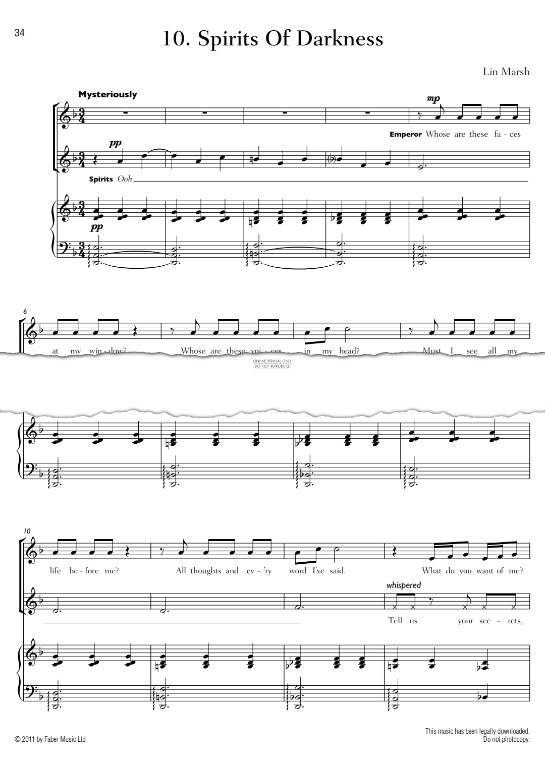 Produktbild zu: Spirits Of Darkness (from 'Song Of The Earth')