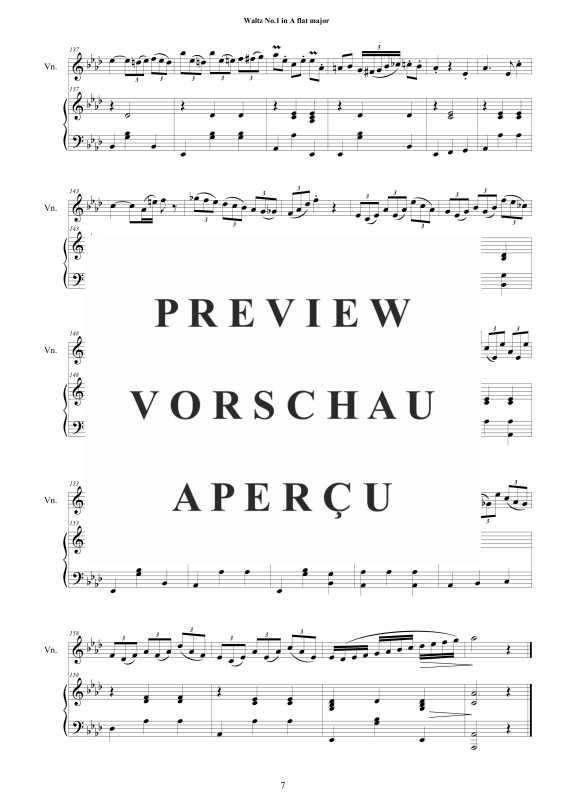 Product gallery: Page 8 of 11 Waltz No.1 in A flat major, , Violin and Piano