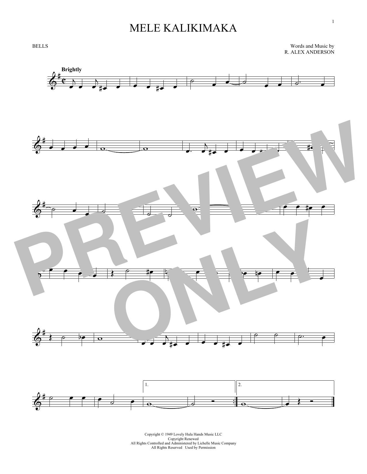Produktgalerie: Seite 1 von 1 Mele Kalikimaka, R. Alex Anderson, Percussion