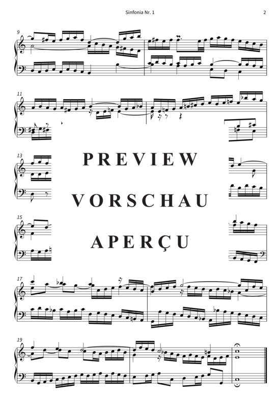 Produktgalerie: Seite 5 von 5 Sinfonia Nr. 1 - BWV 787 , , Klavier Solo