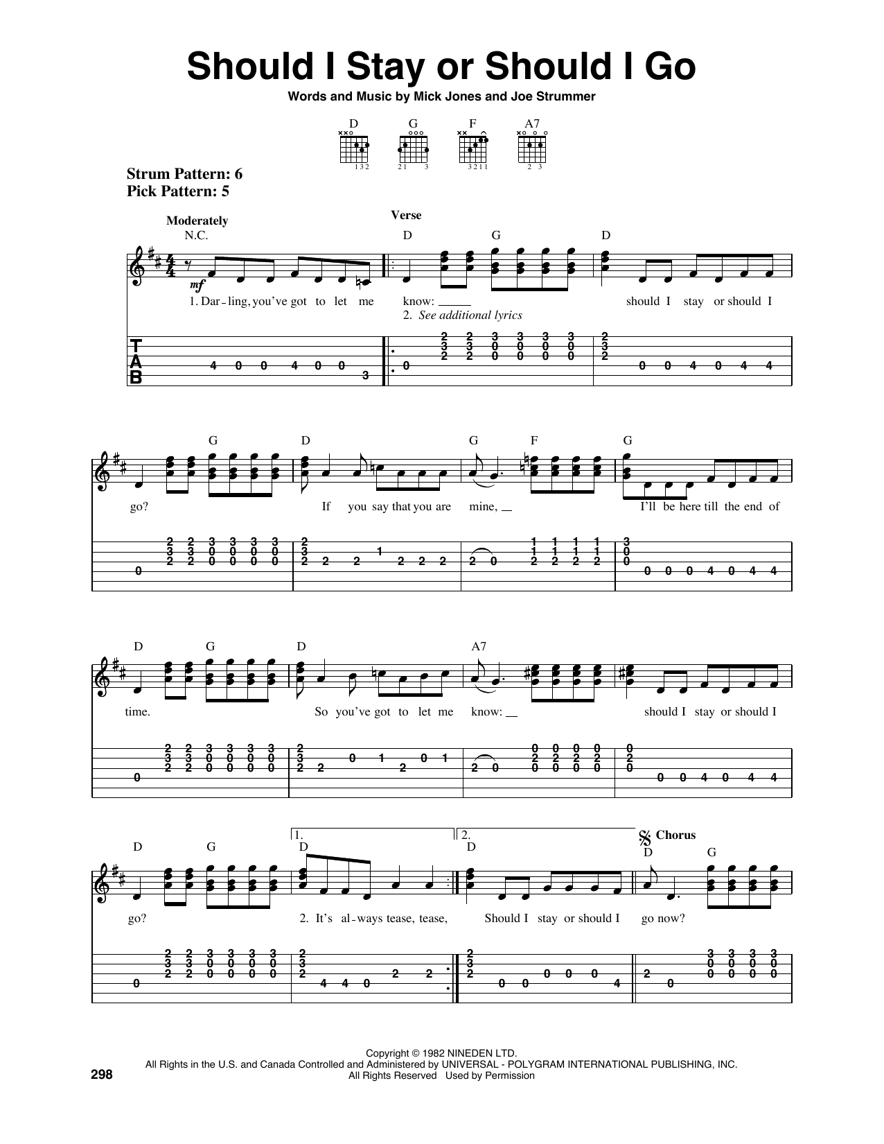 Produktgalerie: Seite 1 von 1 Should I Stay Or Should I Go, The Clash, Gitarre