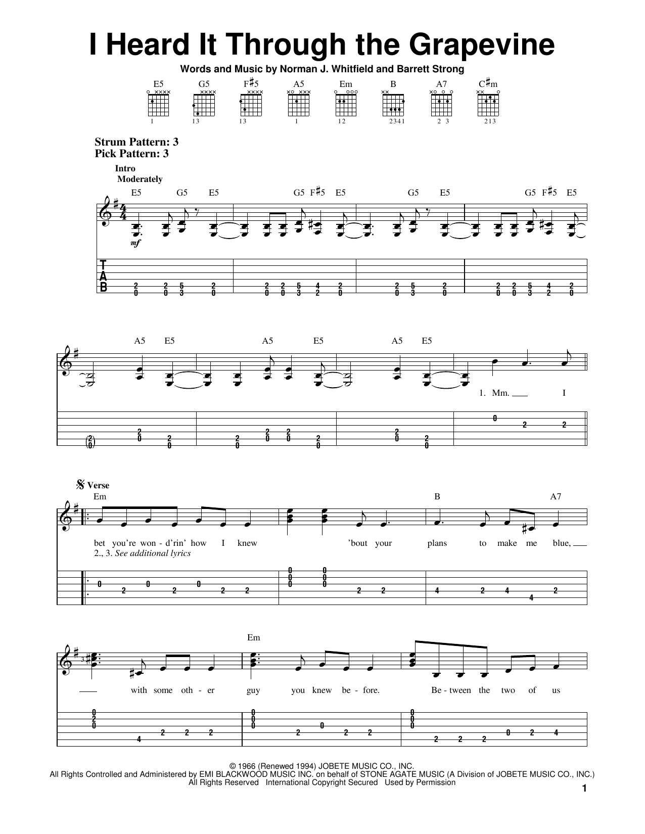 Produktgalerie: Seite 1 von 1 I Heard It Through The Grapevine, Creedence Clearwater Revival, Gitarre