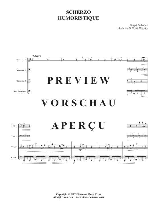 Product gallery: Page 3 of 14 Scherzo Humoristique , , (Trombone quartet)