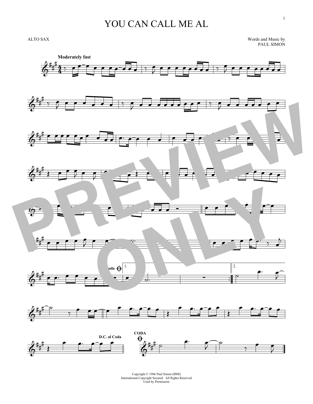 Product gallery: Page 1 of 1 You Can Call Me Al, Paul Simon