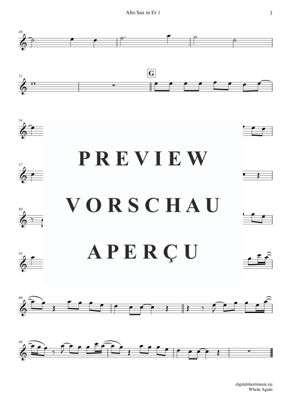 Produktgalerie: Seite 9 von 11 Whole Again, Atomic Kitten, (Saxophon Trio AAA(T) + Klavier)