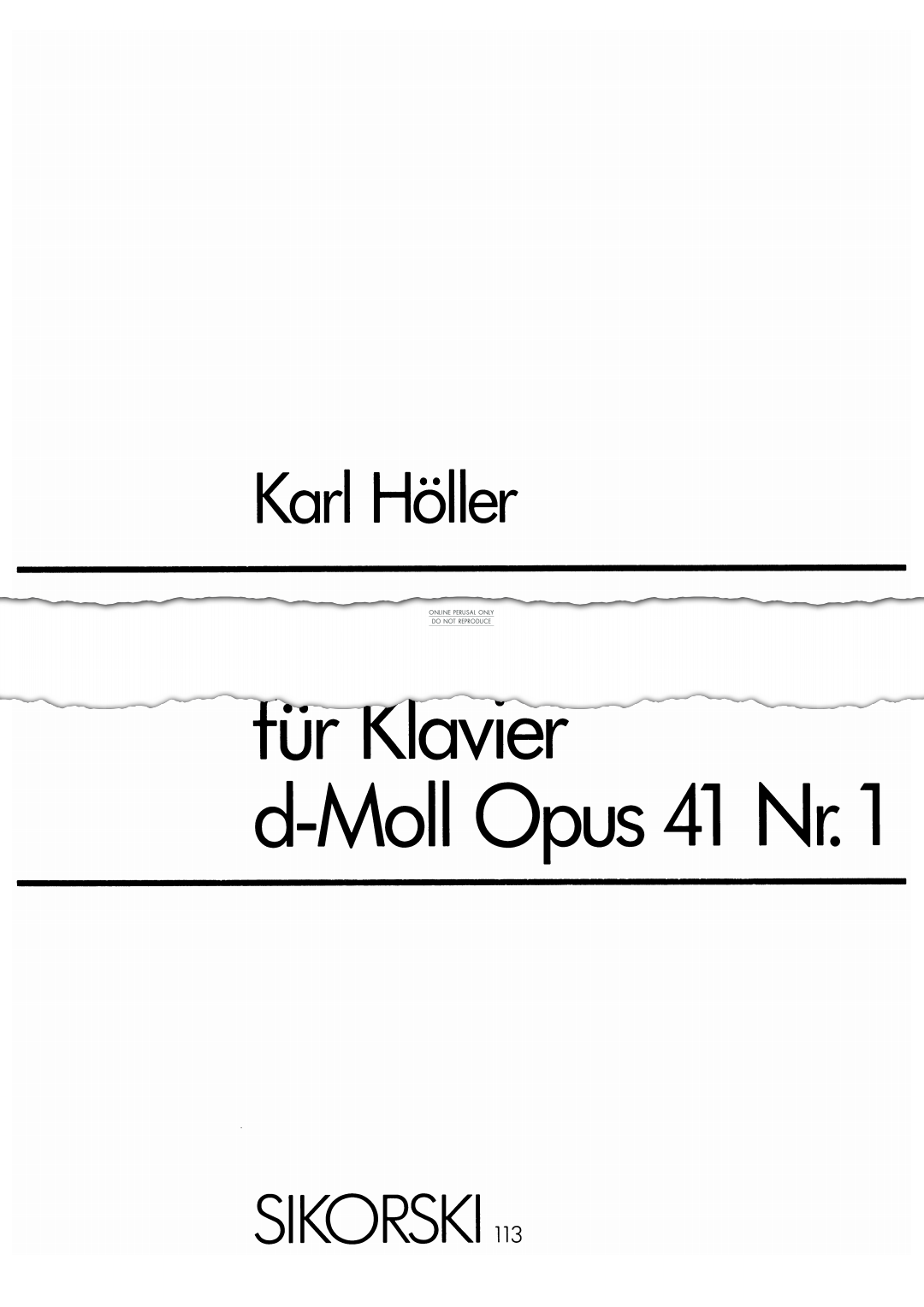 Produktgalerie: Seite 1 von 1 Little Sonata No. 1, Karl Höller, Klavier
