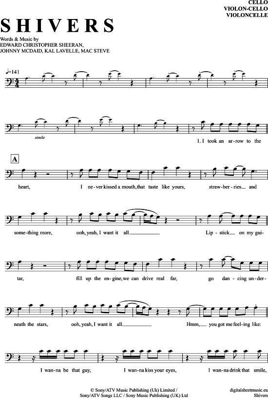 Produktbild zu: Shivers Ed Sheeran