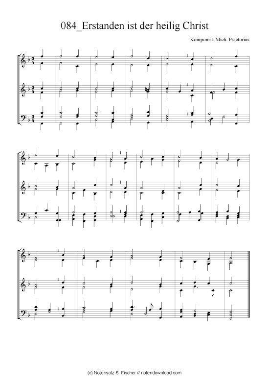 Product picture to: Erstanden ist der heilig Christ Mich. Praetorius
