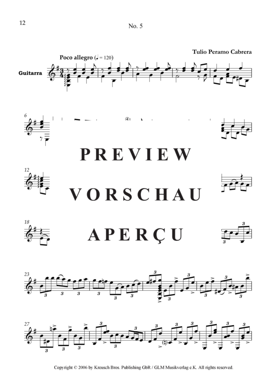 gallery: Cinco preludios , , (Gitarre Solo)