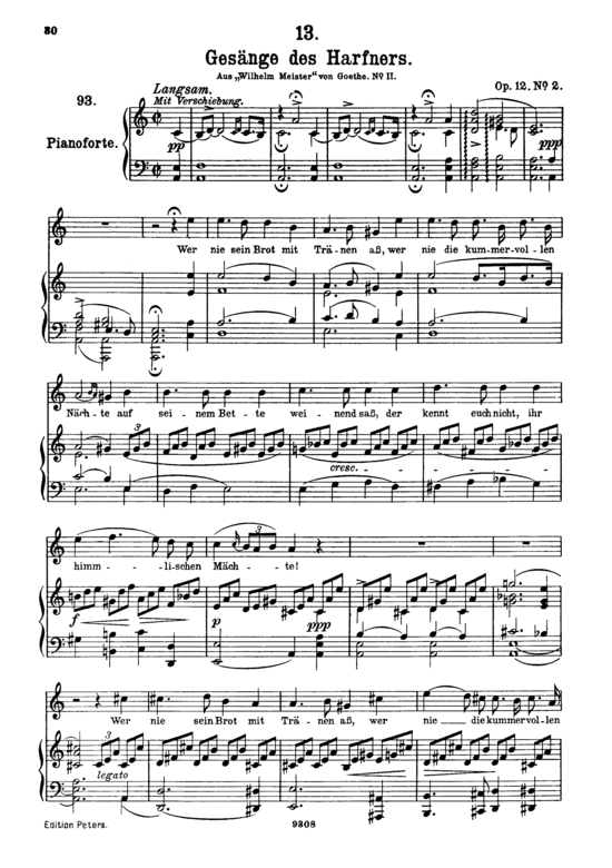 Product picture to: Gesänge des Harfners D.478-2Franz Schubert